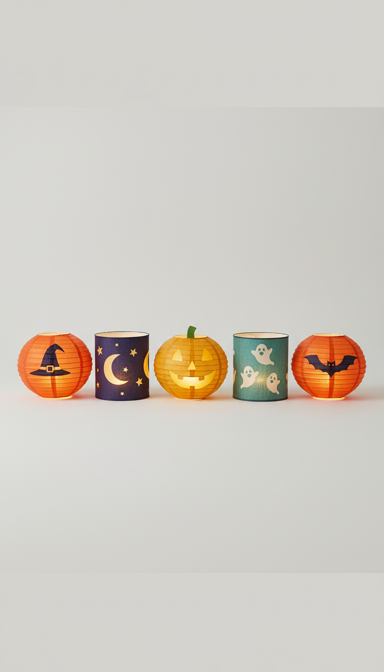 Halloween paper lantern set of six
