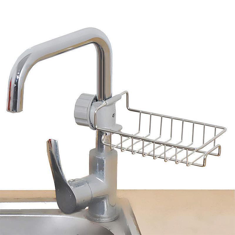 Rustproof Kitchen Sink Organizer Rack – Sponge, Soap & Brush Holder
