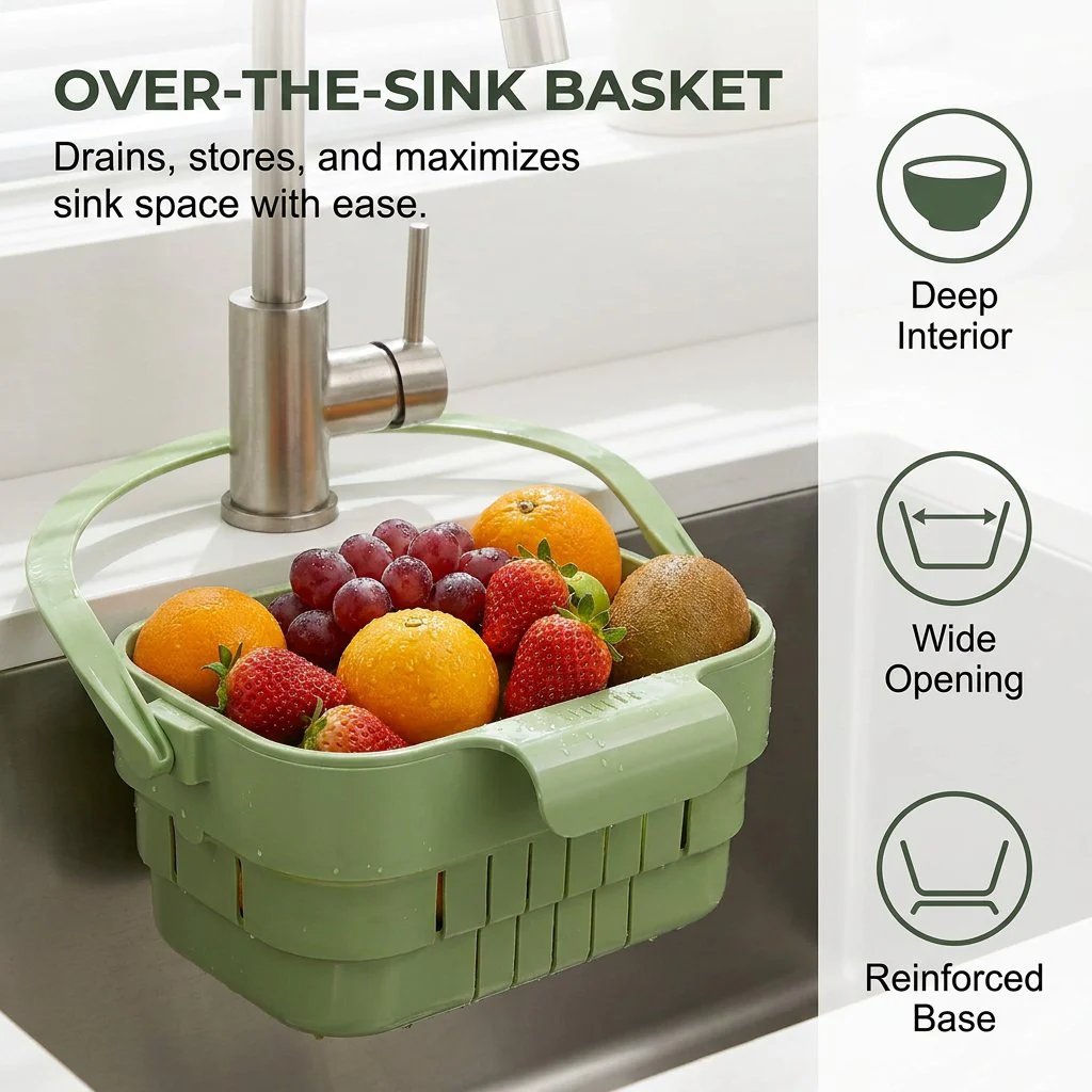 🏡✨ 2026 Upgraded Foldable Kitchen Sink Strainer – Cleaner Sink, Easier Life!