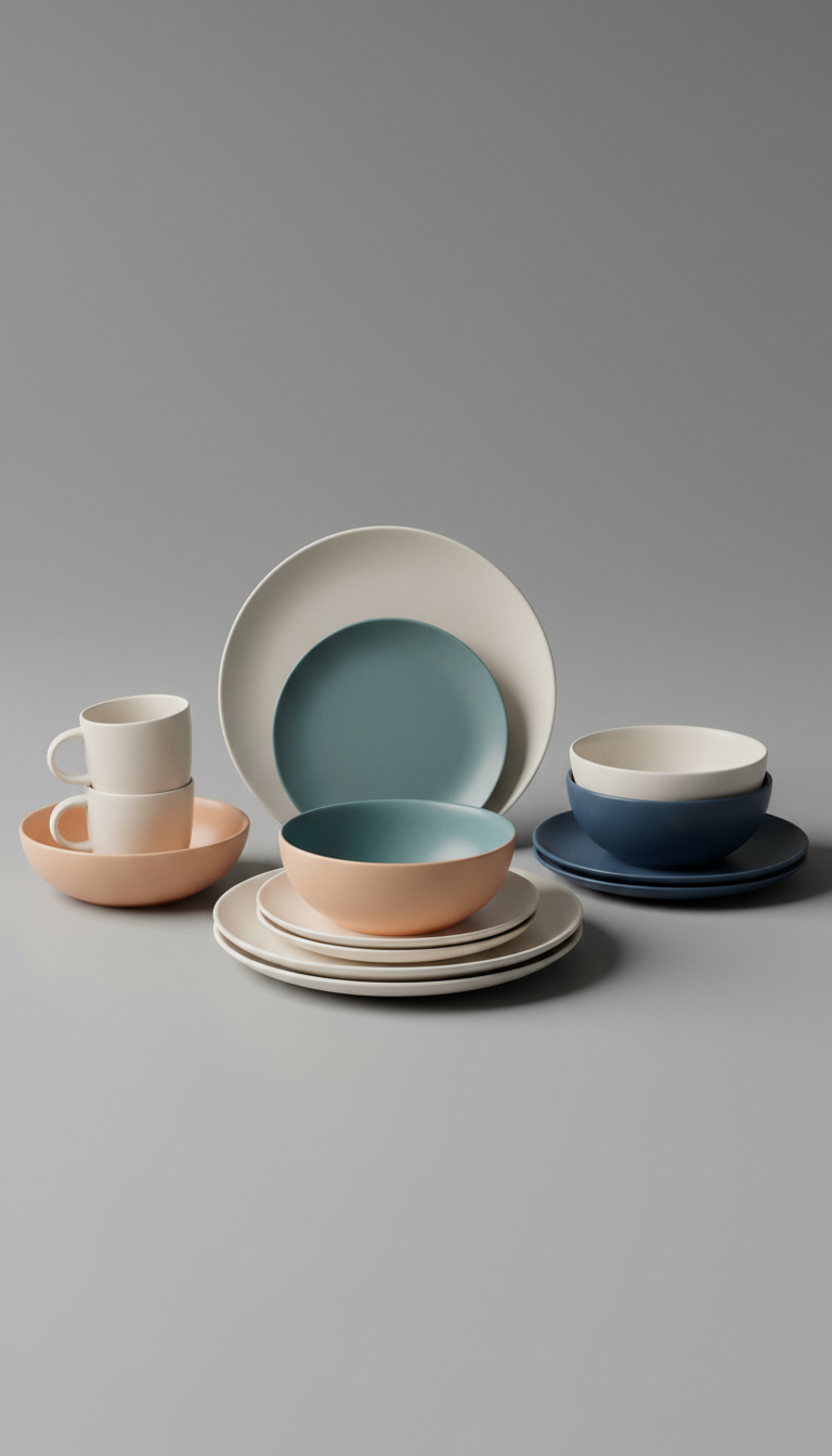 Matte Ceramic Dinnerware Set 12-Piece
