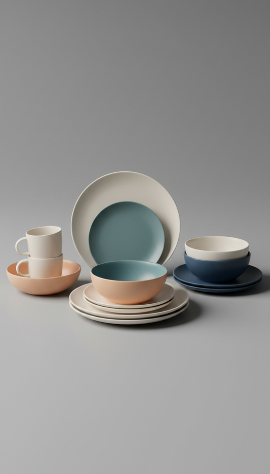 Matte Ceramic Dinnerware Set 12-Piece